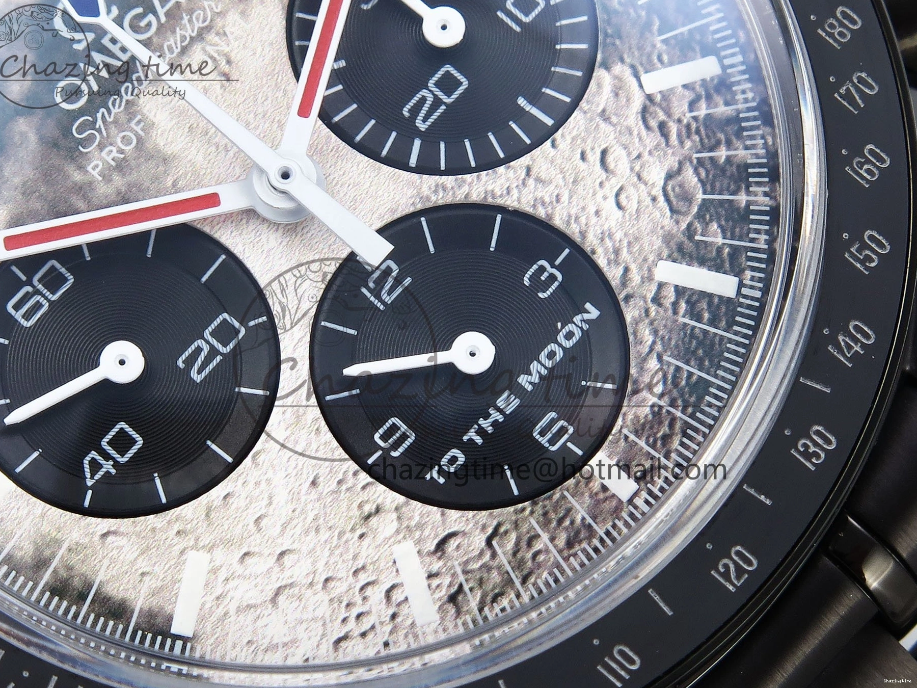 0413 Speedmaster Black Benom PVD Moon RMF Best Edition on PVD Bracelet Lemania HW WrinkleFree 7727